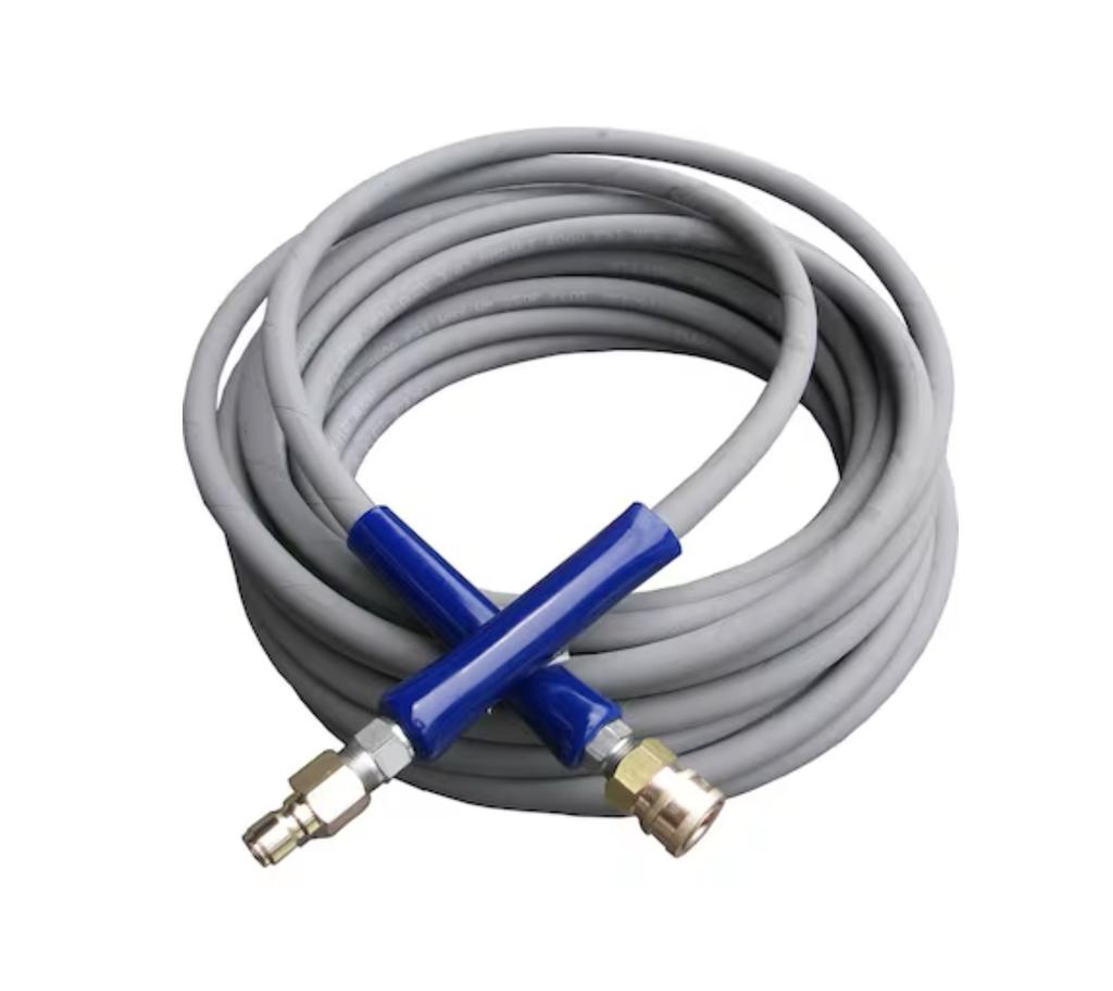 High Pressure, Grey Non-Marking Hose, 100Ft