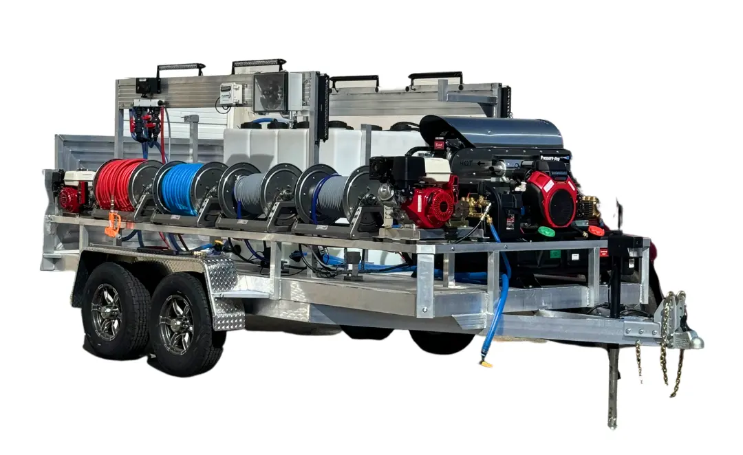 The ultimate custom pressure washing trailer setup