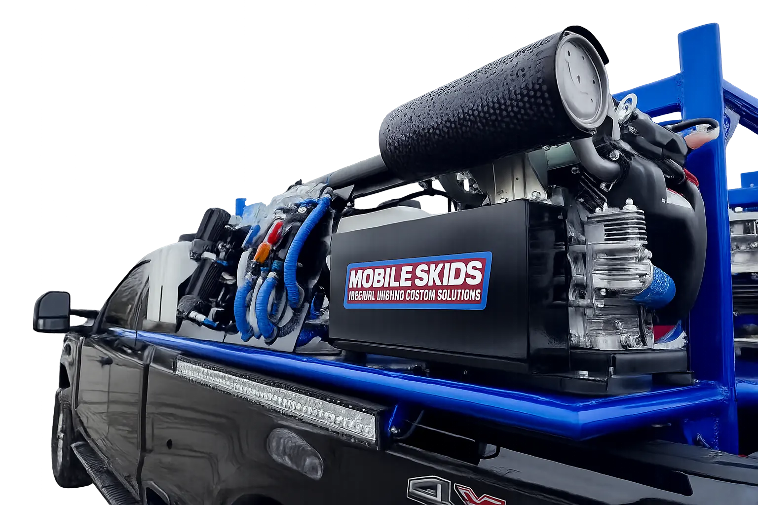 Custom Pressure Washing Truck Skid Blue Powder Coated