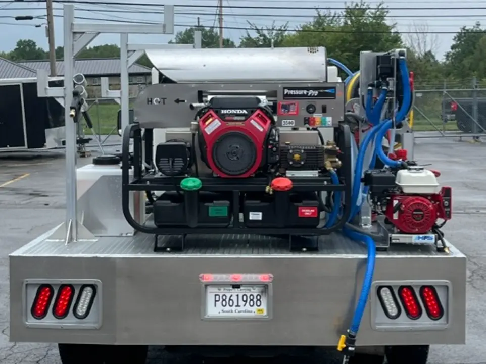 Custom Pressure Washing Flatbed Setup by Mobile Skids