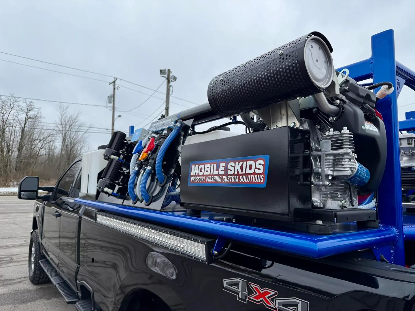 Mobile Skids Pressure Washing Truck Skid Customized