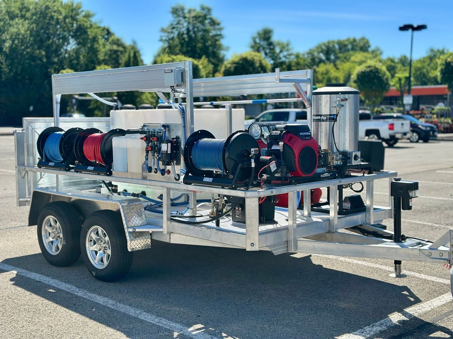 Custom Aluminum Trailers Pressure Washing & Softwash | Mobile Skids
